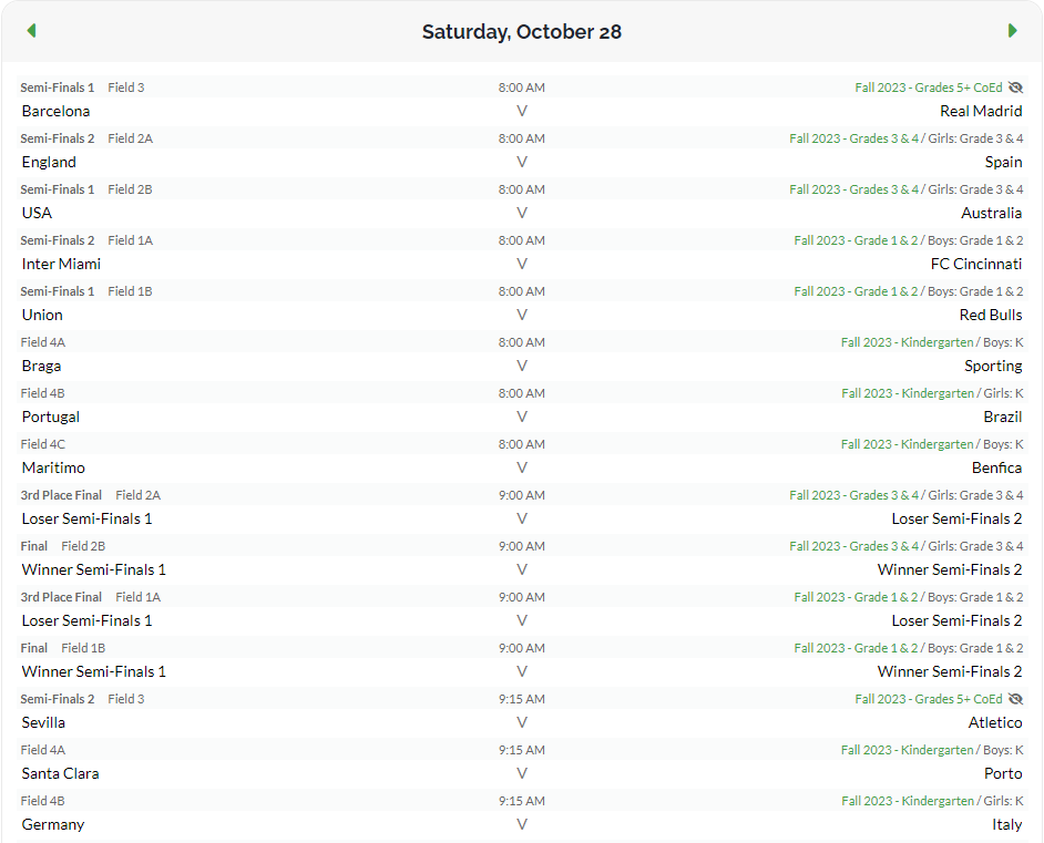2023 Championship Week Schedule 1