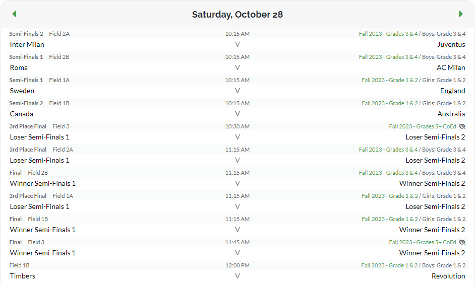 2023 Championship Week Schedule 2