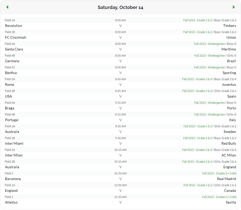 Schedule